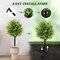 Artificial Green Eucalyptus Topiary Ball Tree with Ground Spike UV Resistant Artificial Outdoor Plant Faux Outdoor Greenery Fake Plant Bush Evergreen Shrub for Front Porch Garden Decor(Green)